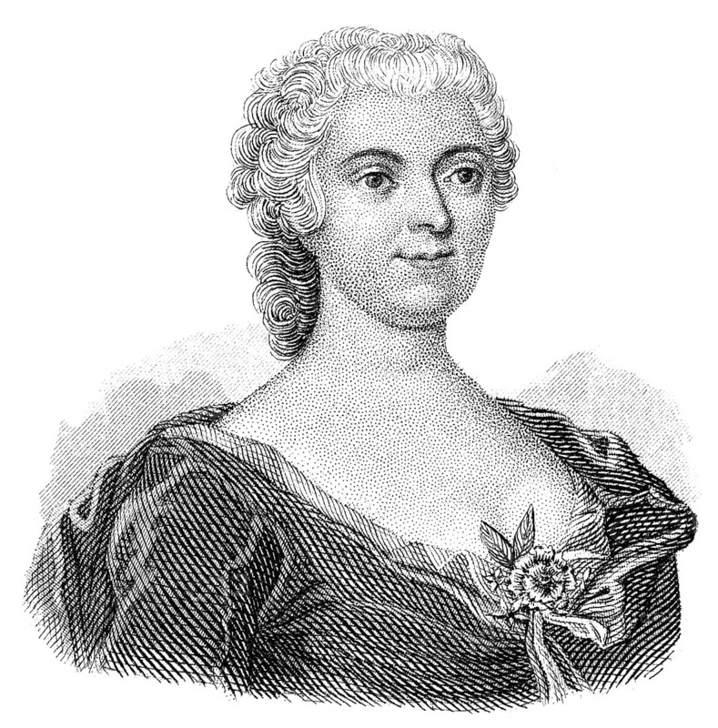 Friederike Caroline Neuber, called Die Neuberin, 1697 - 1760, a German actress and theatre director. She is one of the most famous artists in the history of the German theater, Portait von Friederike Caroline Neuber oder Neuberin, 1697 - 1760, eine deutsche Schauspielerin