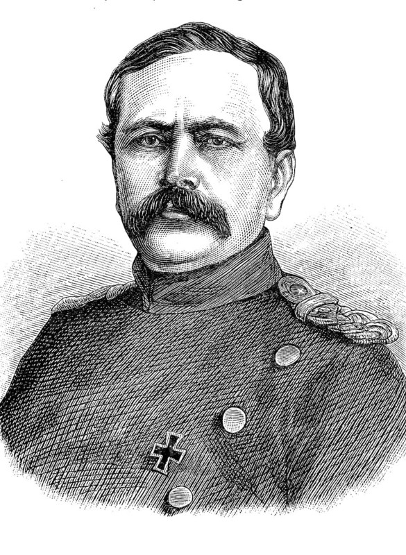 Albrecht von Stosch, 20 April 1818, 29 February 1896, was a royal Prussian general of the infantry and admiral, Historical, digital reproduction of an original from the 19th century