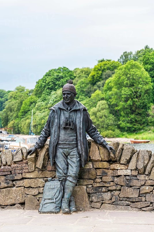 Tom Weir Statue, Balmaha, Loch Lomond, Scotland, UK