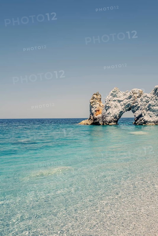 Greek island Skiathos with the beautiful beach called Lalaria, Greece