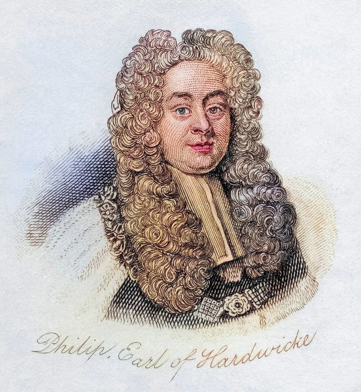 Philip Yorke 1st Earl of Hardwicke 1690, 1764, English Lord Chancellor. From the book Crabbs Historical Dictionary published 1825, Historical, digitally restored reproduction from a 19th century original, Record date not stated