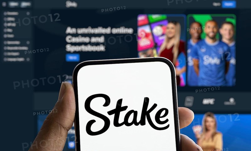 Dhaka, Bangladesh- 4 Jan 2025, Stake logo is displayed on smartphone. Stake is an Australian-Curaçaoan online casino operated by Medium Rare NV a company