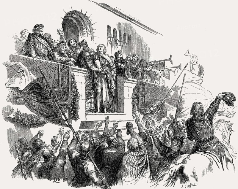 Coronation of Conrad I, called the Younger, 911, king of East Francia