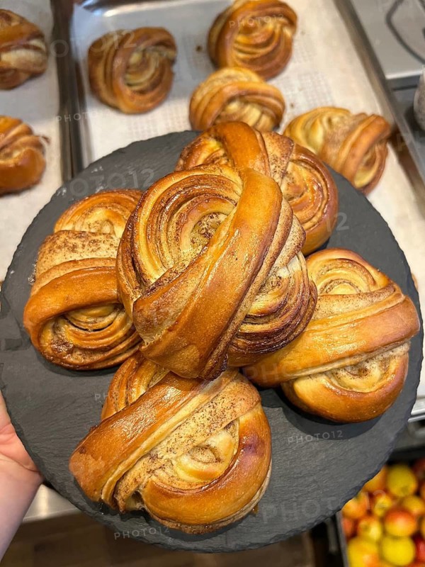 Freshly baked cinnamon buns, Vienna, Austria