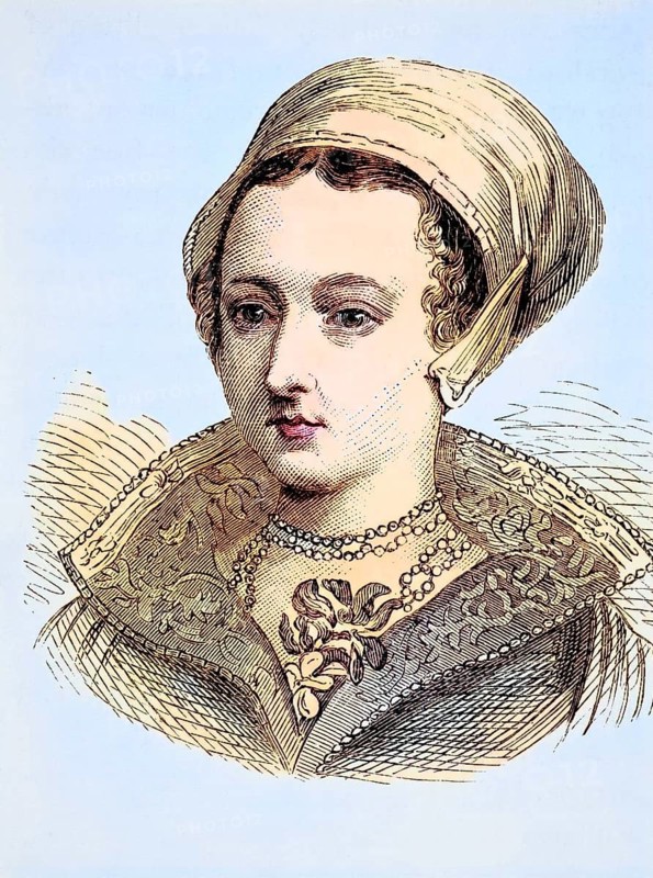 Lady Jane Grey alias Lady Jane Dudley, 1537 to 1554 titular Queen of England for nine days in 1553, executed by Mary Tudor. From The National and Domestic History of England by William Aubrey, published in London around 1890, Historical, digitally restored reproduction from a 19th century original, Record date not stated