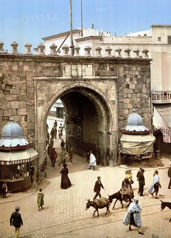 The French Tor, Tunis, Tunisia, c. 1895, Historical, digitally restored reproduction from a 19th century original, Record date not stated