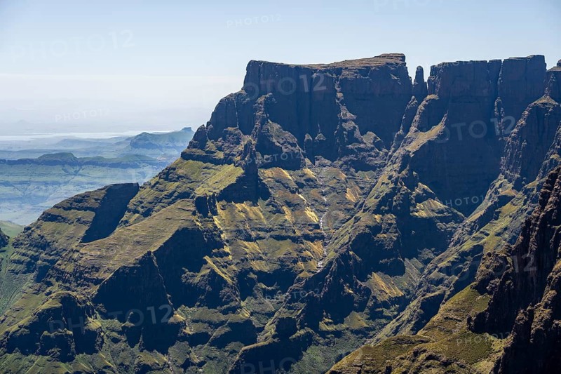 Impressive mountains and cliffs of the Drakensberg Mountains, Drakensberg, KwaZulu-Natal, South Africa