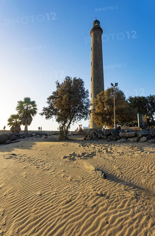 Lighthouse Faro de Maspalomas, Maspalomas, Gran Canaria, Canary Islands, Spain, Atlantic Ocean