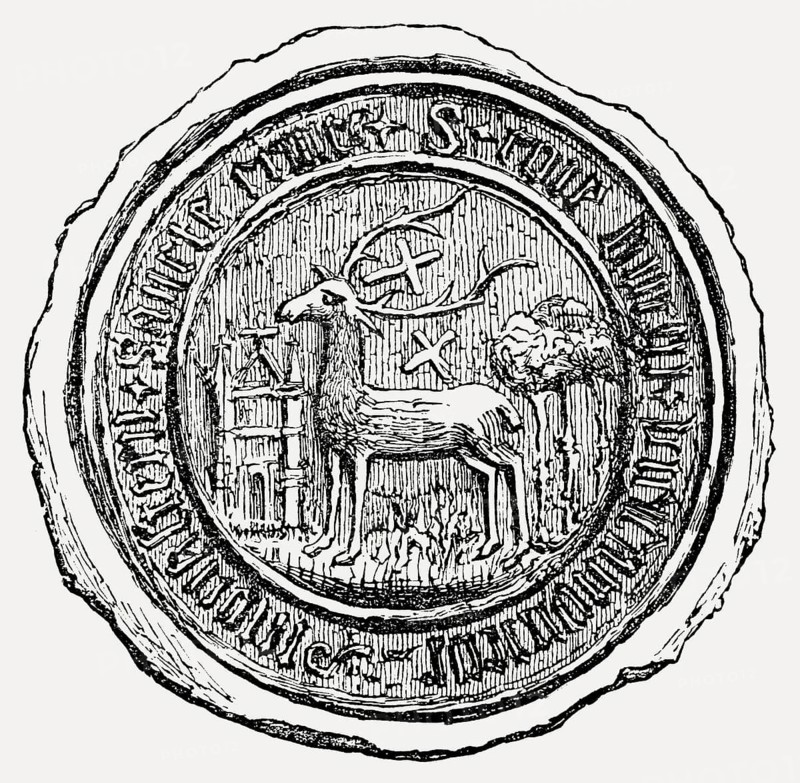 The coat of arms of the Canongate, Edinburgh, Scotland, 18th century