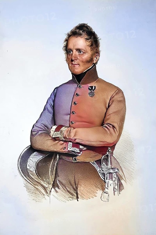 Maximilian Berthold Höffer zu Saalfeld (1786-1854), k. k. Major, Historical, digitally restored reproduction from a 19th century original, Record date not stated