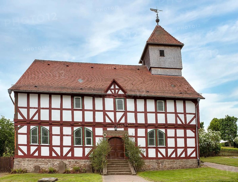 Huguenot church Carlsdorf, Schöneberg, Hofgeismar, Weserbergland, Hesse, Germany