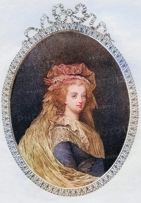Marie-Antoinette (born 2 November 1755 in Vienna, died 16 October 1793 in Paris) was born Archduchess Maria Antonia of Austria. She became Dauphine of France on 16 May 1770 through her marriage to the heir to the throne Louis August, Historical, digitally restored reproduction from a 19th century original, Record date not stated