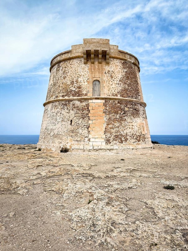 Torre de Punta Prima defence defence tower, Es Pujols, Formentera, Balearic Islands, Spain