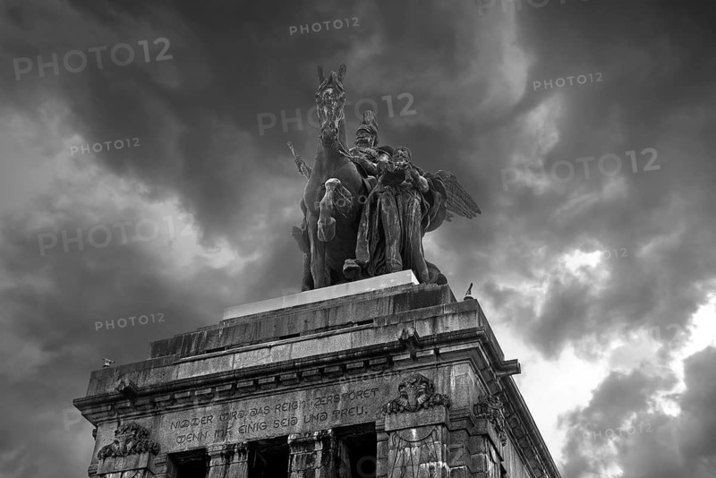 Kaiser Wilhelm I Monument 1897, Deutsches Eck, Koblenz, Rhineland-Palatinate, Germany