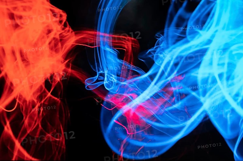 Abstract background. red and blue smoke
