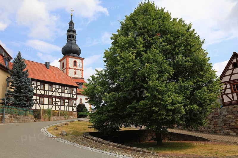 Cathedral of the Rhön, Protestant church, Helmershausen, municipality of Rhönblick, district of Schmalkalden-Meiningen, Thuringia, Germany