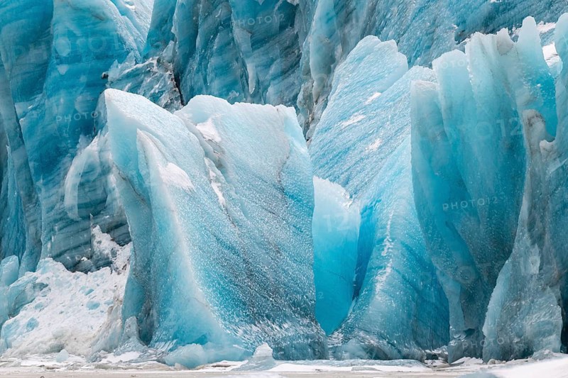 Glacier lagoon, glacier ice, snow, winter, Svinafellsjökull, Breiðamerkurjökull, Vatnajökull, Iceland, Scandinavia