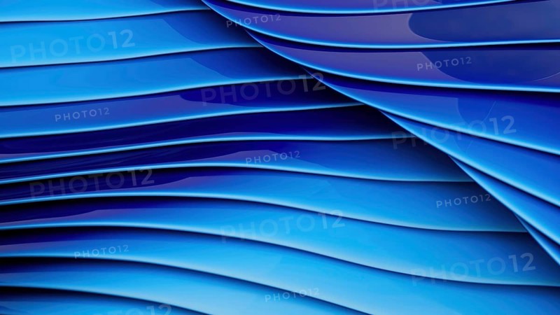 Curved abstract layers in deep blue tones evoke a sense of fluid motion and depth, creating an elegant and tranquil composition. Perfect for design and creative projects