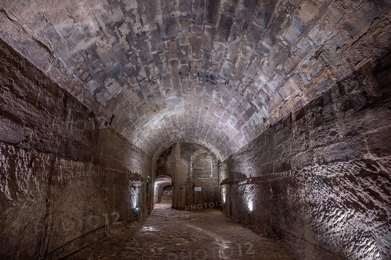 Historic rock cellar, laid out in the 17th century, market square, Lauf an der Pegnitz, Middle Franconia, Bavaria, Germany