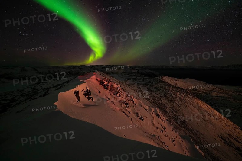 Northern Lights (Aurora borealis), Söröya, Finnmark, Norway, December 2018