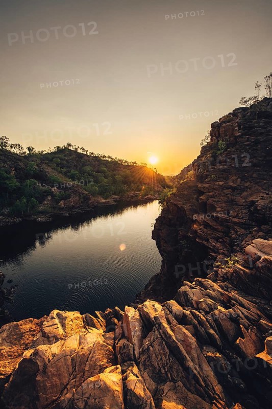 Sunrise Edith Falls in northern Australia, Australia