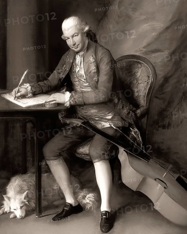 Carl Friedrich Abel, 1723? – 1787, German composer, digitally edited according to a painting by Thomas Gainsborough