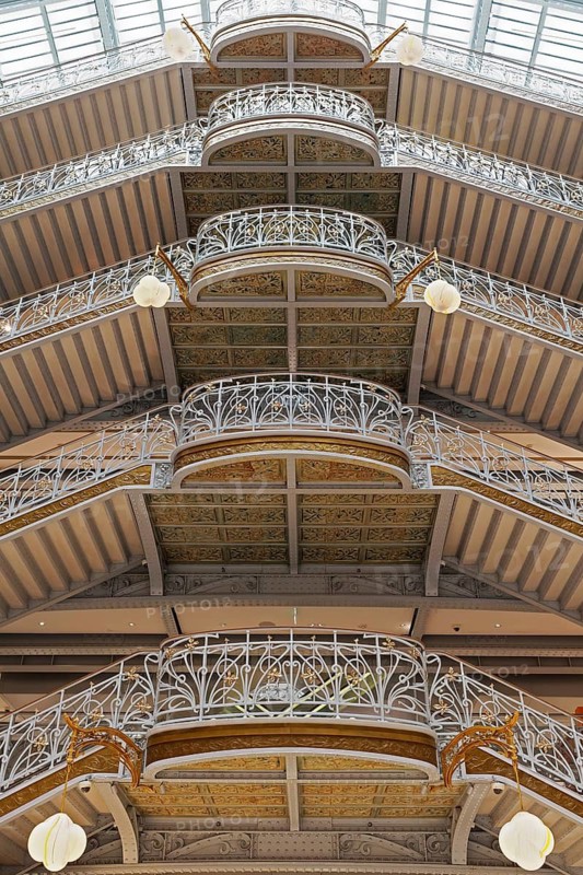 La Samaritaine, Art Nouveau luxury department store, Gustave Eiffel staircases, Paris, France