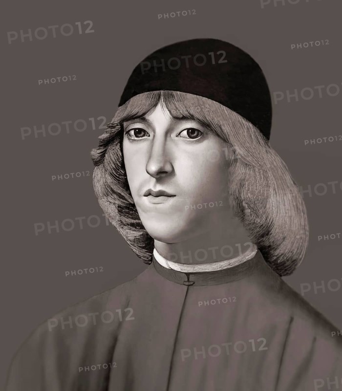 Piero di Lorenzo de' Medici, 1472 – 1503, ? lord of Florence from 1492 until 1494, digital edited according to a painting by Domenico Ghirlandaio