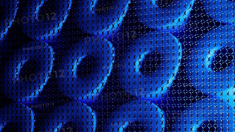 This abstract design showcases a 3D structure in shades of blue, perfect for creating a tech-savvy digital atmosphere