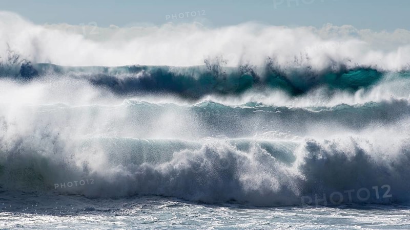 Waves on the ocean off Madeira, Jardim do Mar, Madeira, Portugal