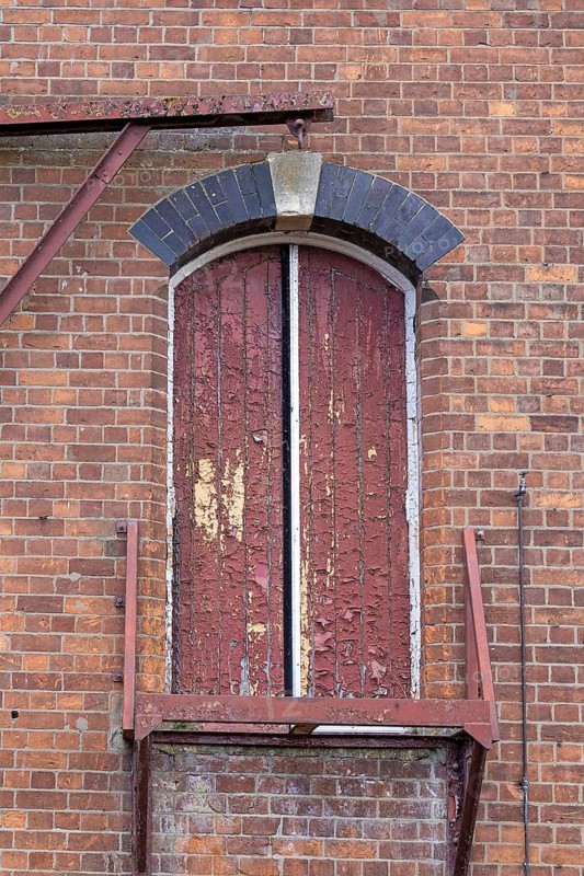 Old window, abandoned Healing's Mill, Tewkesbury, Gloucestershire, England, Great Britain