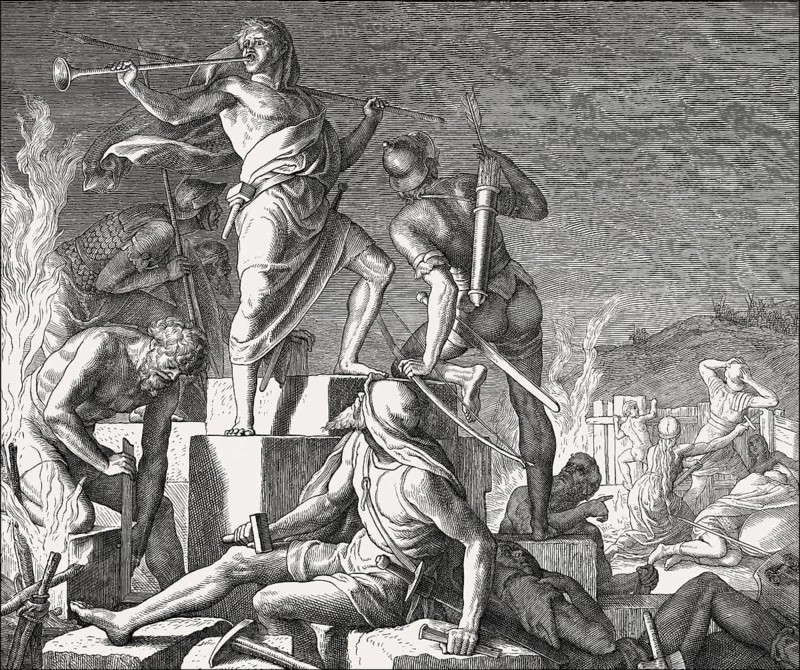 Rebuilding the Jerusalem Temple, Old Testament, by Julius Schnorr von Carolsfeld
