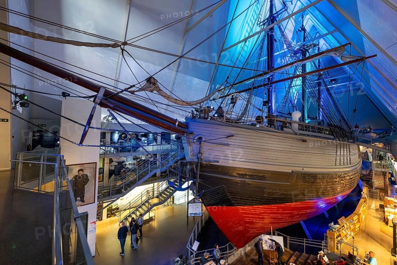 Historical polar research ship Fram by Fridtjof Nansen and Roald Amundsen, Fram Museum, Fram Museum (Museum of Polar Expeditions), Bygdøy Museum Island, Oslo, Norway