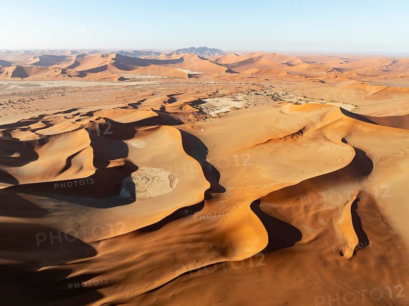 Aerial view, Dramatic sand dunes in the Namib Desert, Namib Naukluft Park, Namibia
