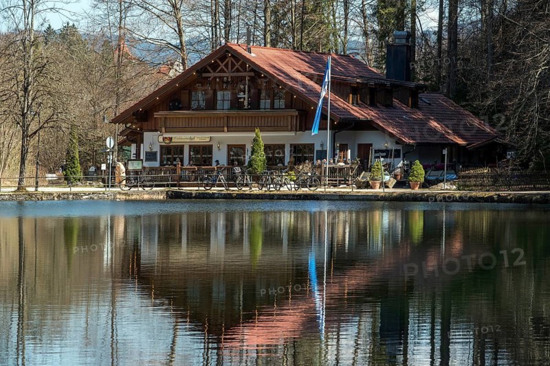 Waldwirtschaft am Mittersee, Füssen, Allgäu, Bavaria, Germany