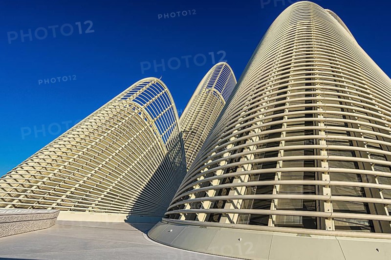 Zayed National Museum in Abu Dhabi, memorial to the late Zayed bin Sultan Al Nahyan, the museum is the heart of the cultural district on Saadiyat Island, architecture on the roof of the museum, Abu Dhabi, United Arab Emirates