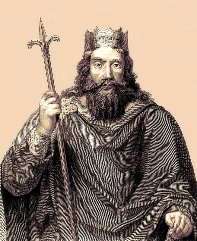Clovis, Chlodovechus, Chlodwig I., Chlodowech, 466-511, King of the Franks of the Merovingian dynasty, digitally edited