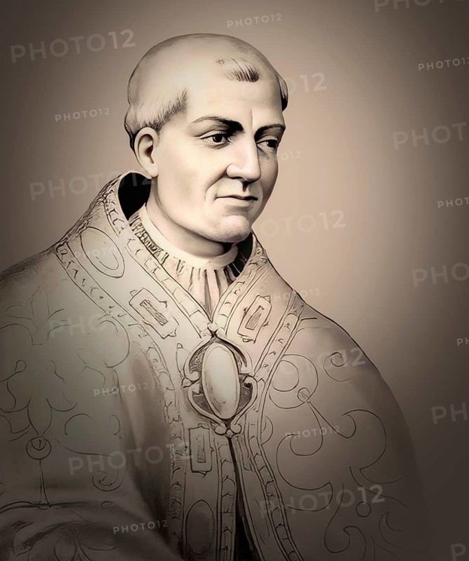 Pope Agatho, Saint Agathon or Agatone, bishop of Rome from 27 June 678 until his death in 681, digitally edited