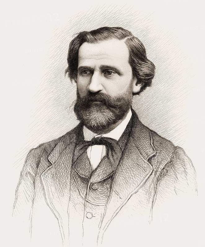 Giuseppe Verdi, 1813 – 1901, Italian opera composer, digitally edited