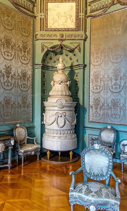 Interior design and exhibition rooms in the Würzburg Residence, imposing 18th century palace with frescoes, paintings and valuable works of art, Würzburg, Bavaria, Germany