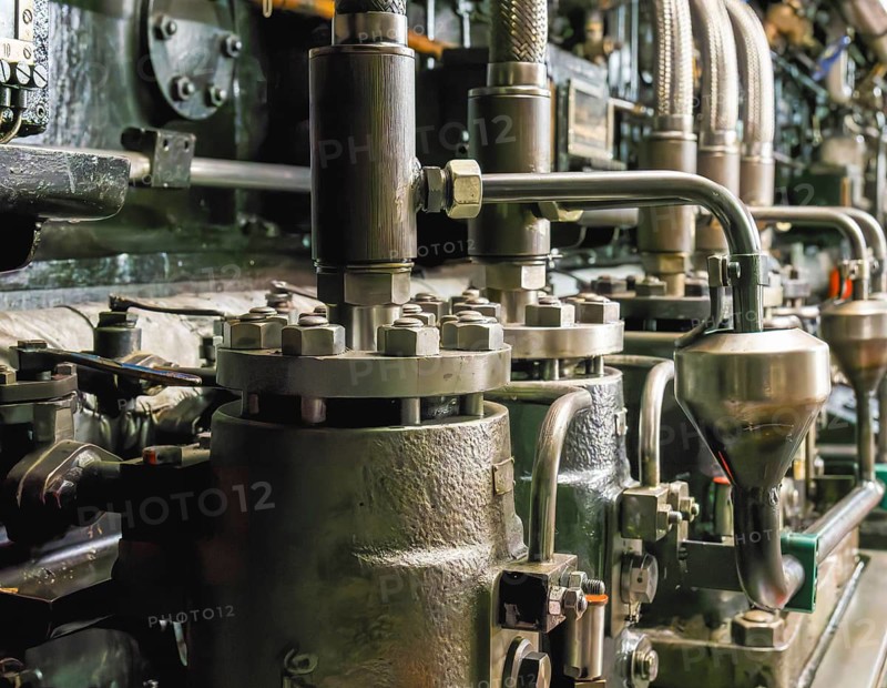 Detailed photos from the engine room of the former freighter Cap San Diego, museum ship in the Port of Hamburg, Sankt Pauli Landungsbrücken, Hamburg, Germany