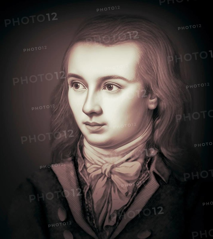 Portrait of Georg Philipp Friedrich Freiherr von Hardenberg, pseudonym and pen name Novalis, 1772 - 1801, German poet of Early German Romanticism, digitally edited