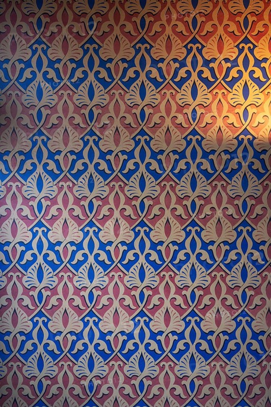 Preserved mural in the vestibule of the former synagogue, built in 1883, destroyed by the Nazis in 1938, Landwehrstraße 1, Kitzingen, Lower Franconia, Bavaria, Germany