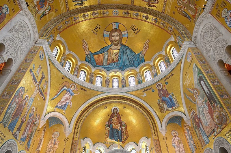 Church of Saint Sava or Temple of Saint Sava orthodox church, Interior, Belgrade, Serbia