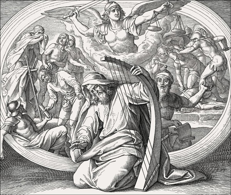 David the Psalmist, Old Testament, by Julius Schnorr von Carolsfeld