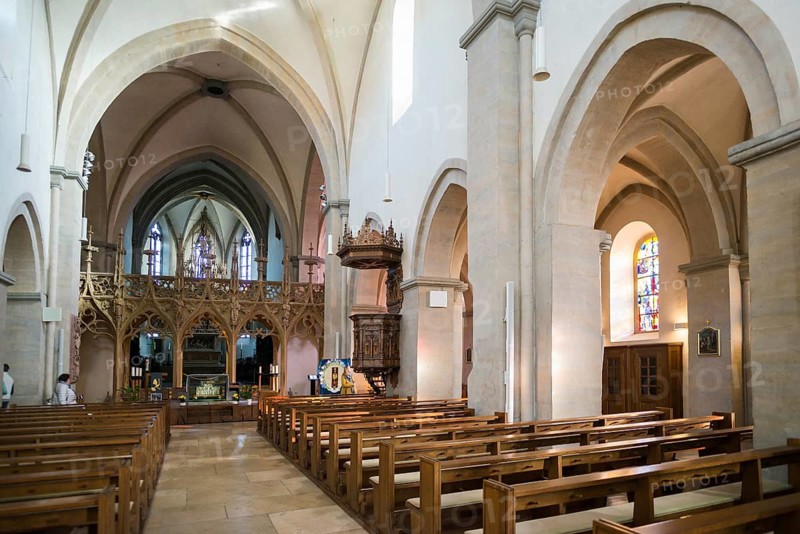 Interior view, St. Stephen's Cathedral, Breisach am Rhein, Kaiserstuhl, Breisgau, Baden-Württemberg, Germany