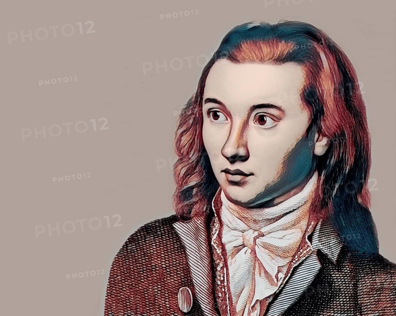 Portrait of Georg Philipp Friedrich Freiherr von Hardenberg, pseudonym and pen name Novalis, 1772 - 1801, German poet of Early German Romanticism, digitally edited