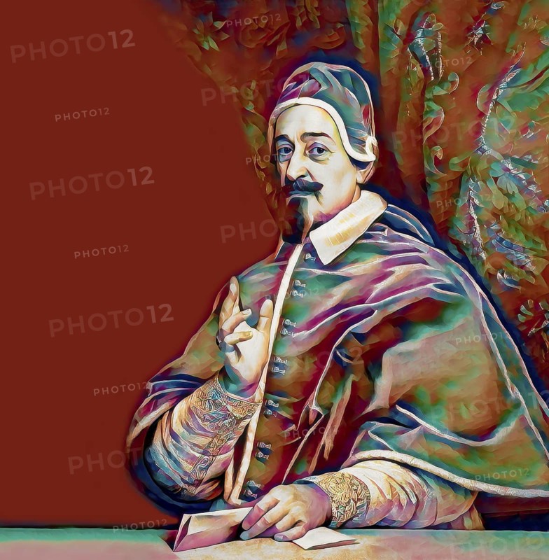 Pope Alexander VII, Alessandro VII, Alexandre VII, Alejandro VII, born Fabio Chigi, 1599 – 1667, ruler of the Papal States from 1655 until his death in 1667, digitally edited after a painting by Giovanni Battista Gaulli