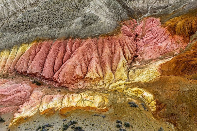 Colorful rock formation Tierra de Colores, Parque Patagonia Argentina, Park Patagonia Argentina, Argentina