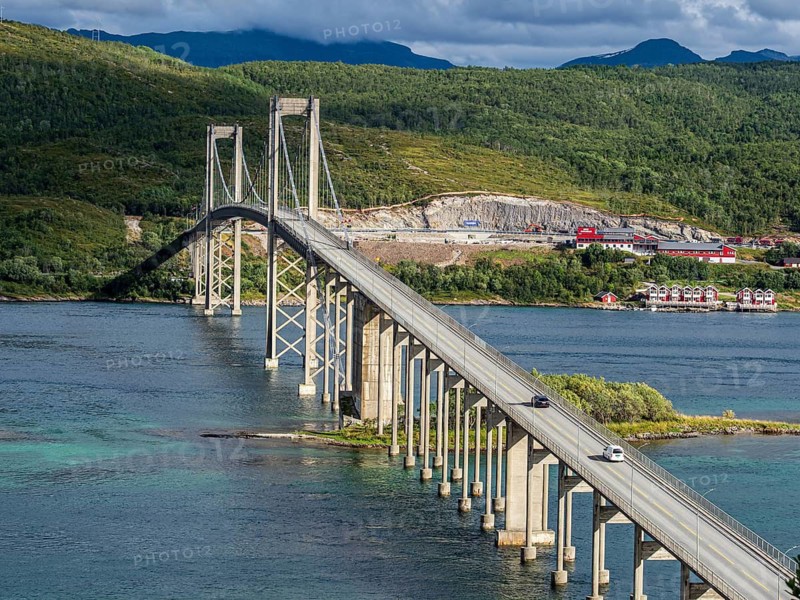 Tjeldsundbrua bridge south of Harstad, Norway